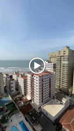 Apartamento com 1 quarto, 45 m², com vista para o mar, à venda no Ocian, Praia Grande