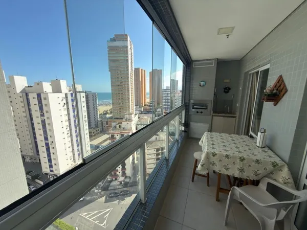 Apartamento com 1 quarto, 58 m², com vista para o mar, à venda no Boqueirão, Praia Grande