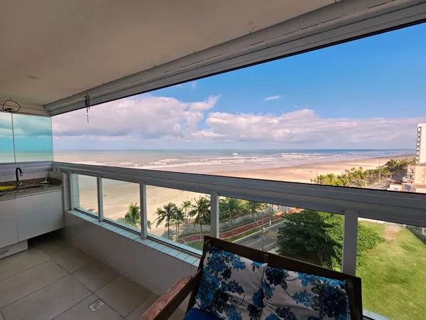 Apartamento com 2 quartos, 78 m², de frente para o mar, para alugar no Flórida, Praia Grande