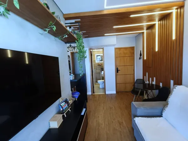 Apartamento com 2 quartos, 72 m², com varanda gourmet, à venda no Tupi, Praia Grande