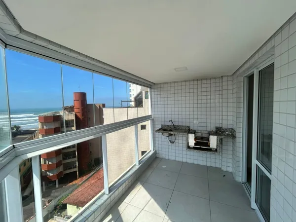 Apartamento com 2 quartos, 72 m², com vista para o mar, à venda no Caiçara, Praia Grande