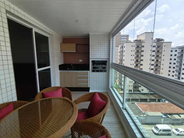 Apartamento com 3 quartos, 130 m², com vista para o mar, à venda no Ocian, Praia Grande