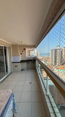 Apartamento com 1 quarto, 68 m², com varanda gourmet, à venda no Tupi, Praia Grande