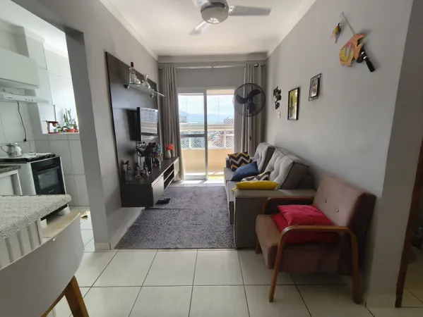 Apartamento com 1 quarto, 45 m², com varanda gourmet, à venda no Caiçara, Praia Grande