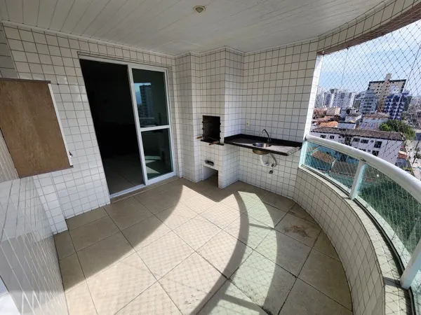 Apartamento com 3 quartos, 105 m², com varanda gourmet, à venda na Guilhermina, Praia Grande