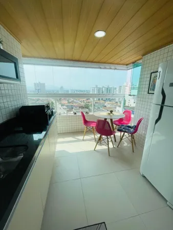 Apartamento com 2 quartos, 93 m², com varanda gourmet, à venda na Guilhermina, Praia Grande