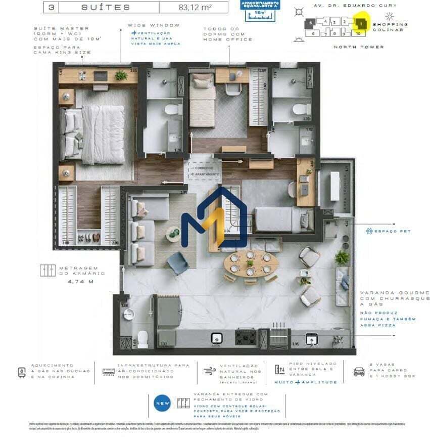 Apartamento, 2 quartos, 71 m² - Foto 16