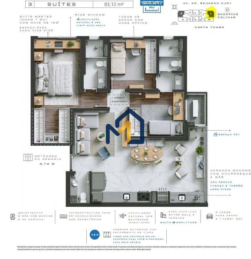 Apartamento, 2 quartos, 71 m² - Foto 16