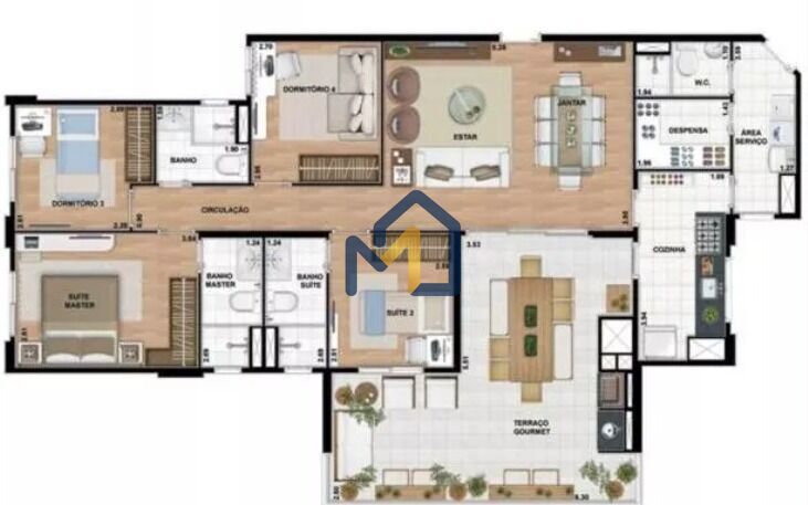 Apartamento, 3 quartos, 125 m² - Foto 41