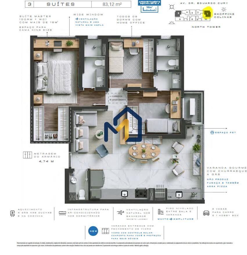 Apartamento, 2 quartos, 71 m² - Foto 17