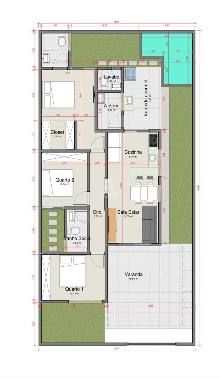 Casa à venda com 3 quartos, 3 suítes, 2 vagas e 100m² no Plano Diretor Sul, Palmas (TO) — foto 15 de 17