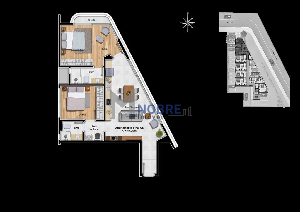 Apartamento à venda com 2 quartos, 1 suíte, 1 vaga e 69m² no Centro, Florianópolis (SC) — foto 6 de 21