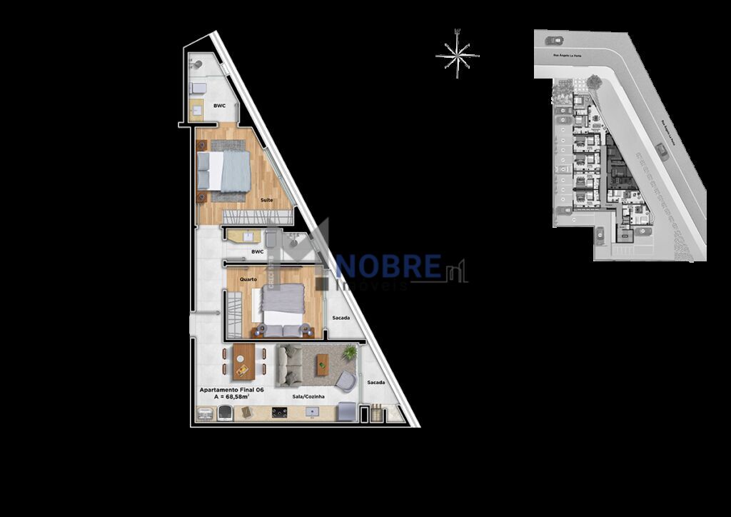 Apartamento à venda com 2 quartos, 1 suíte, 1 vaga e 69m² no Centro, Florianópolis (SC) — foto 7 de 21