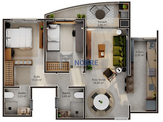 Apartamento à venda com 2 quartos, 1 suíte, 1 vaga e 75m² no Saco Grande, Florianópolis (SC) — foto 11 de 19