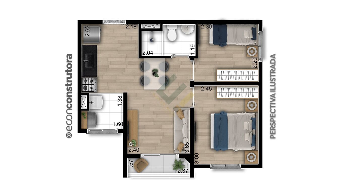 Apartamento, 2 quartos, 37 m² - Foto 42