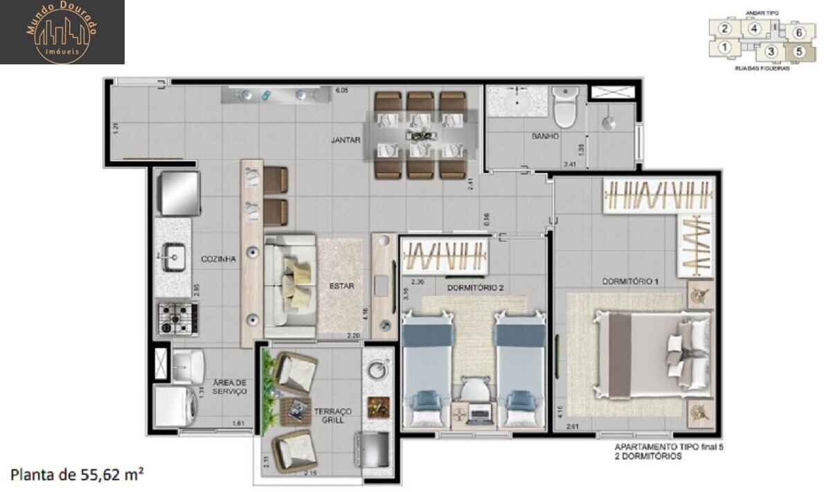 Apartamento, 2 quartos, 54 m² - Foto 17