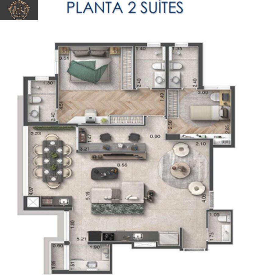 Apartamento, 3 quartos, 110 m² - Foto 4
