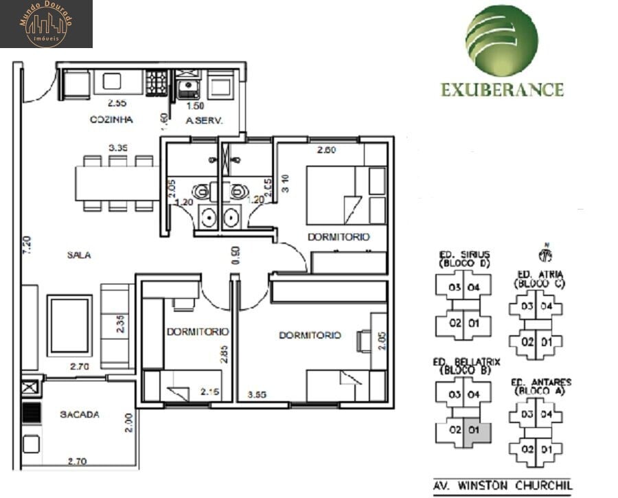 Apartamento, 3 quartos, 70 m² - Foto 3