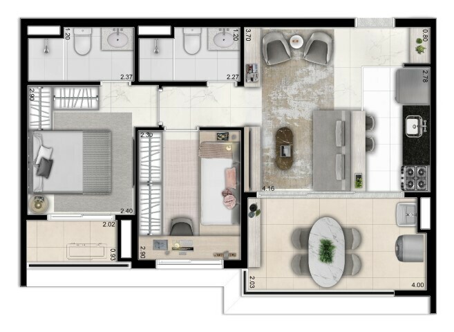 Apartamento, 2 quartos, 54 m² - Foto 20