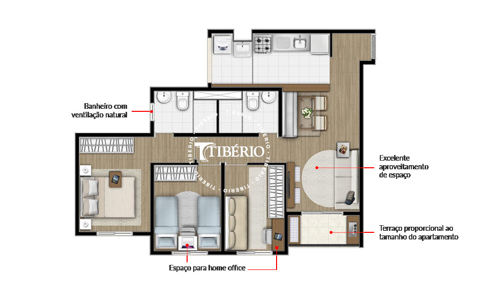 Apartamento, 3 quartos, 59 m² - Foto 37