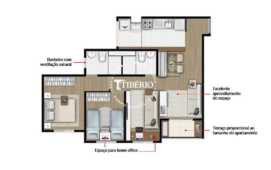 Apartamento, 3 quartos, 59 m² - Foto 38