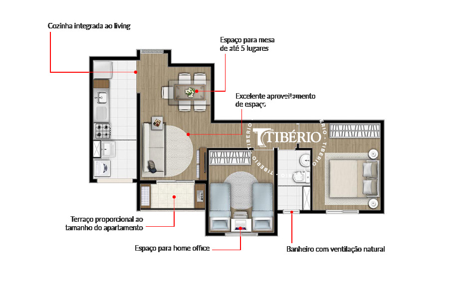 Apartamento, 3 quartos, 59 m² - Foto 36