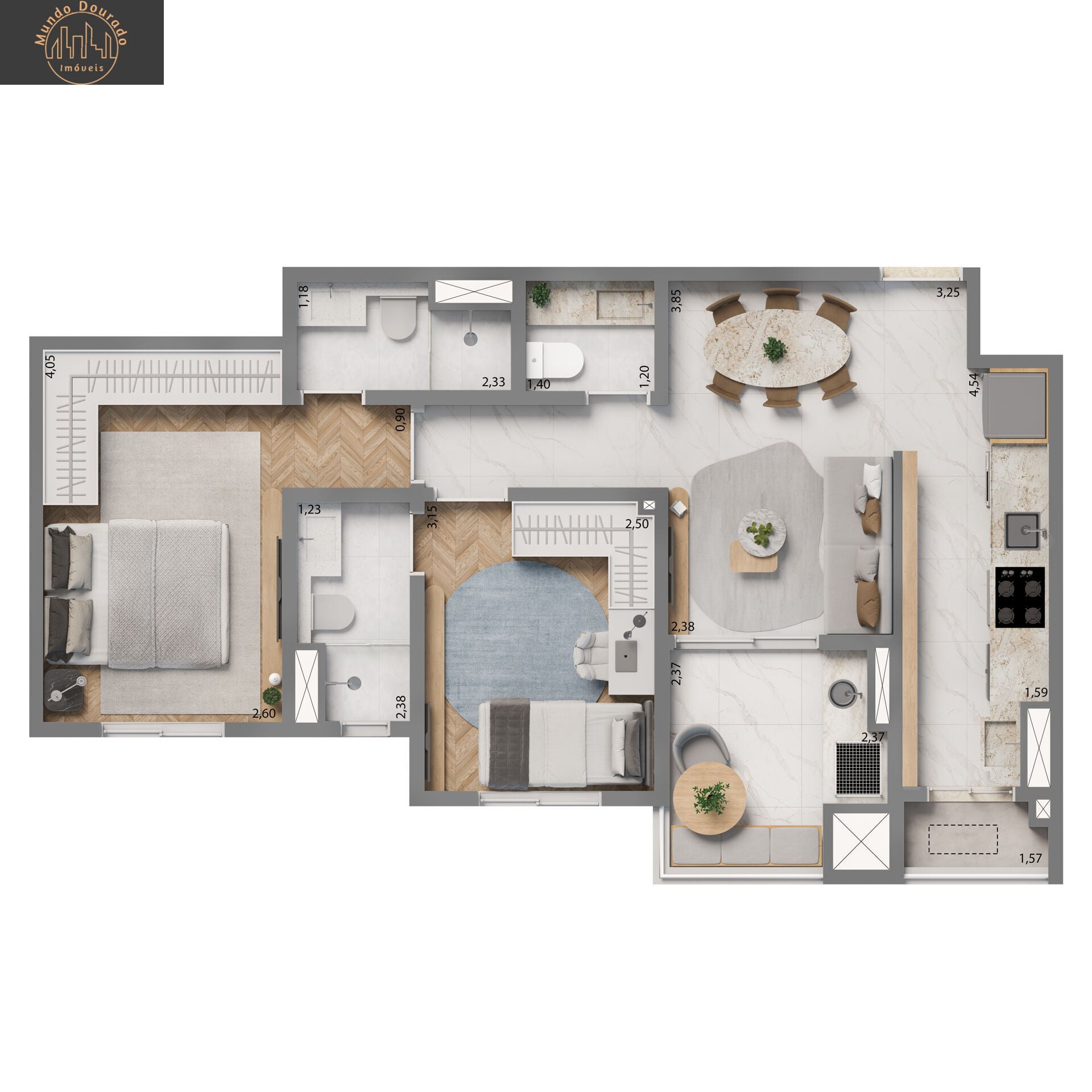 Apartamento, 2 quartos, 74 m² - Foto 4