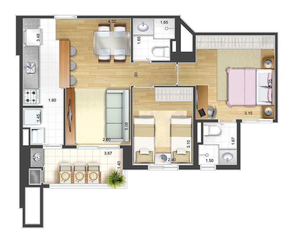 Apartamento, 2 quartos, 59 m² - Foto 25