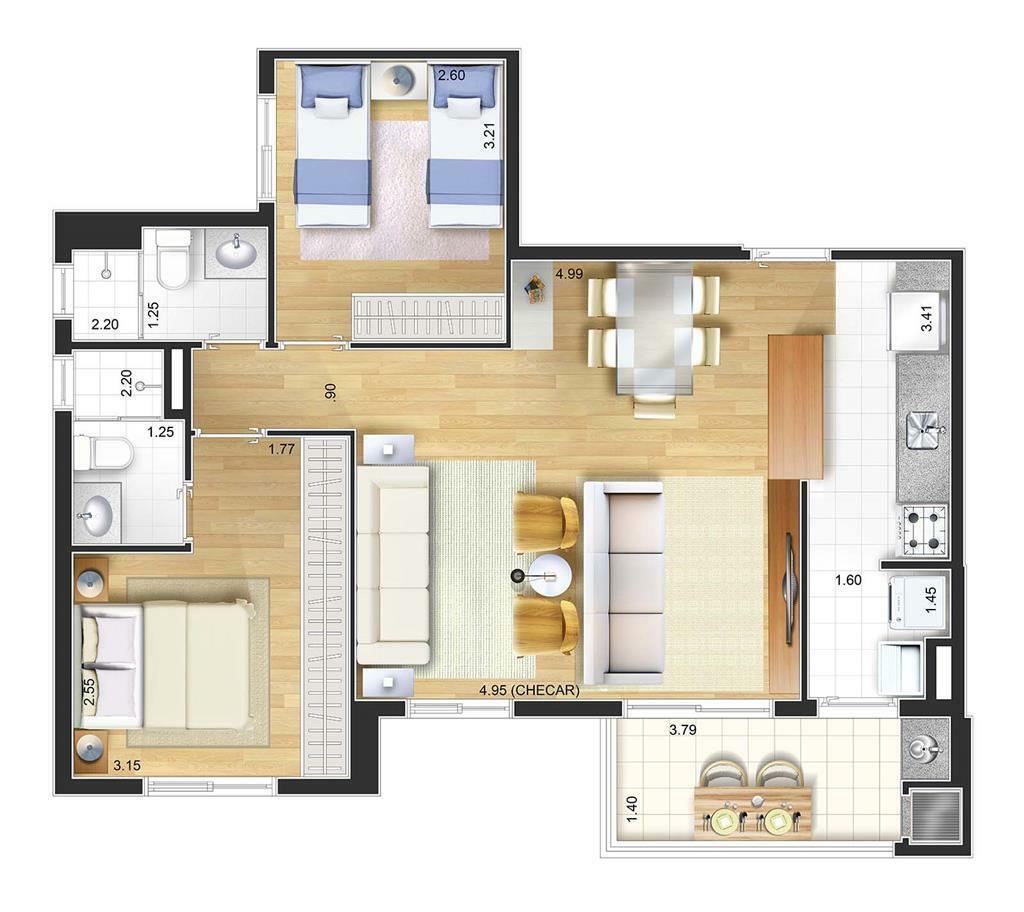 Apartamento, 2 quartos, 59 m² - Foto 27