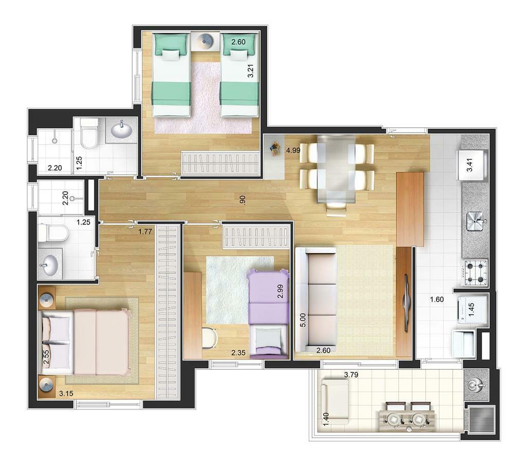 Apartamento, 2 quartos, 59 m² - Foto 26