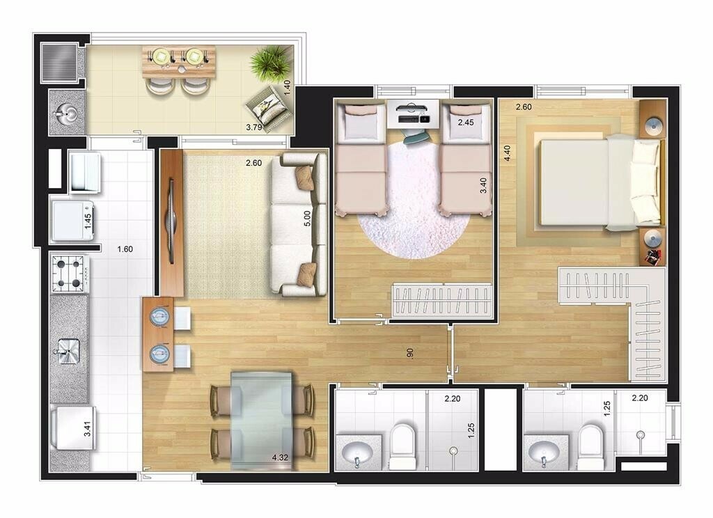 Apartamento, 2 quartos, 59 m² - Foto 24