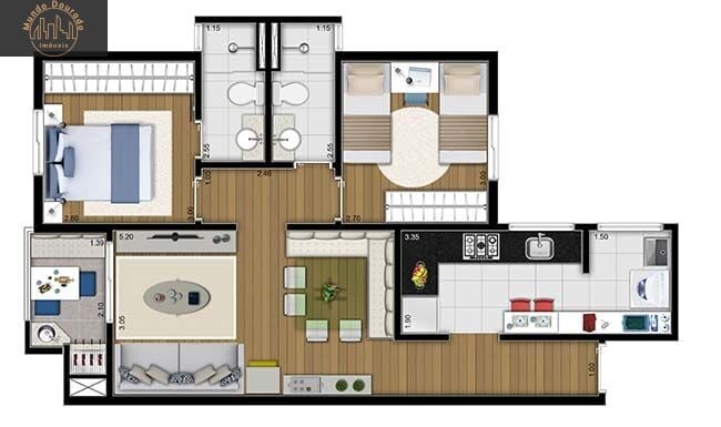 Apartamento, 2 quartos, 64 m² - Foto 3