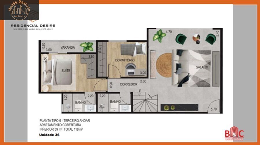 Cobertura, 2 quartos, 118 m² - Foto 22