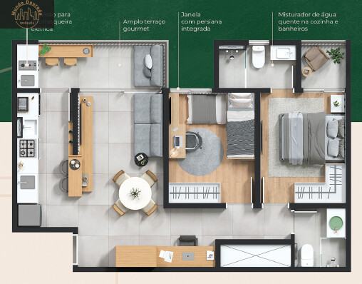 Apartamento, 2 quartos, 59 m² - Foto 8