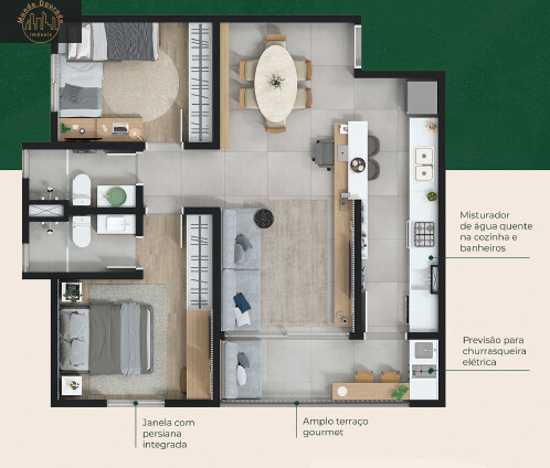 Apartamento, 2 quartos, 59 m² - Foto 9