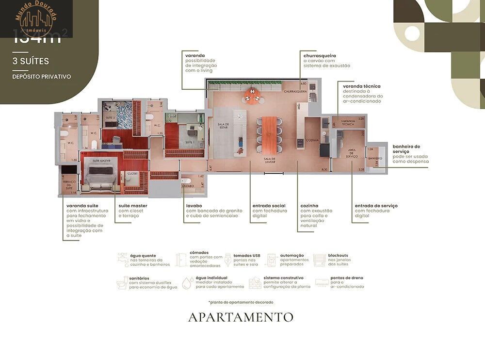 Apartamento, 3 quartos, 134 m² - Foto 10