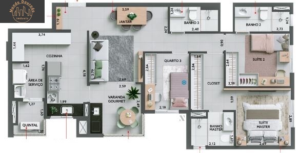 Apartamento, 3 quartos, 93 m² - Foto 26