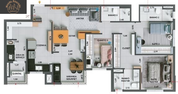 Apartamento, 3 quartos, 93 m² - Foto 25