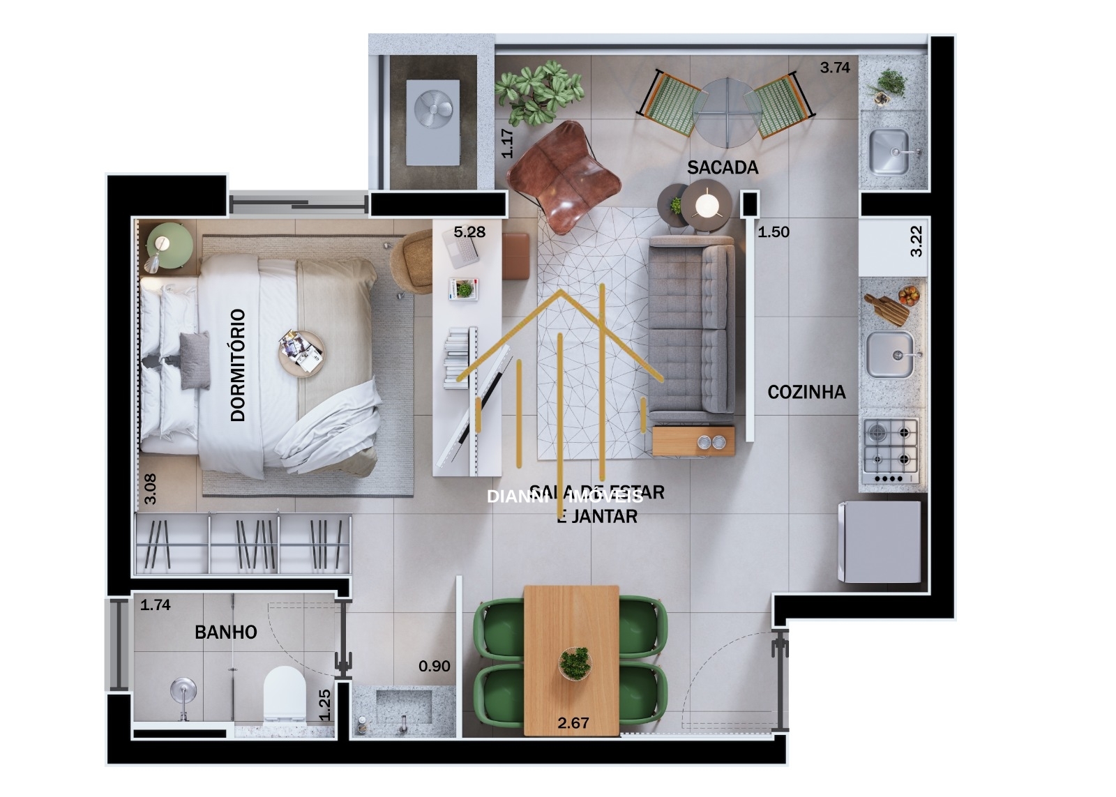Studio com 1 quarto à venda, 40m² — foto 20 de 22
