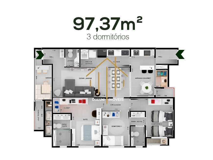 Apartamento com 3 quartos à venda, 97m² — foto 4 de 31
