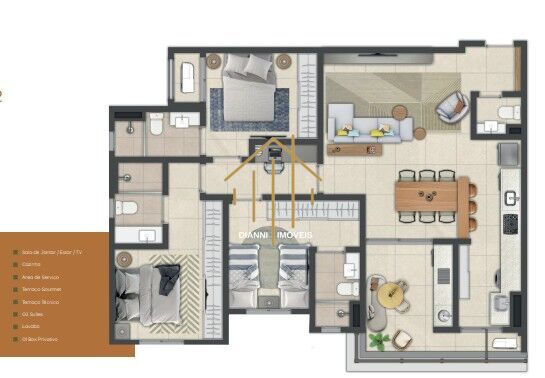 Apartamento com 3 quartos à venda, 112m² — foto 3 de 21
