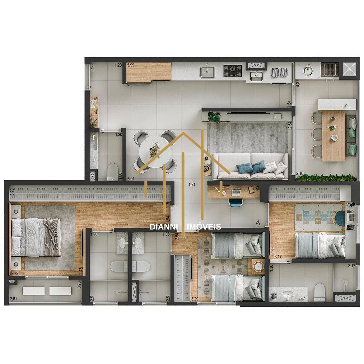 Apartamento com 3 quartos à venda, 103m² — foto 22 de 23