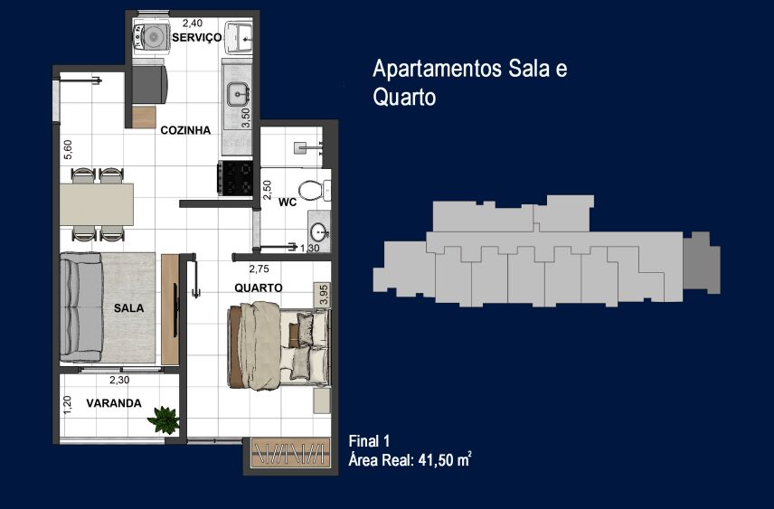 Flat/Apart Hotel, 1 quarto, 41 m² - Foto 9