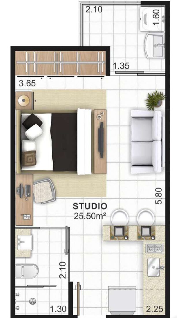 Apartamento, 25 m² - Foto 4