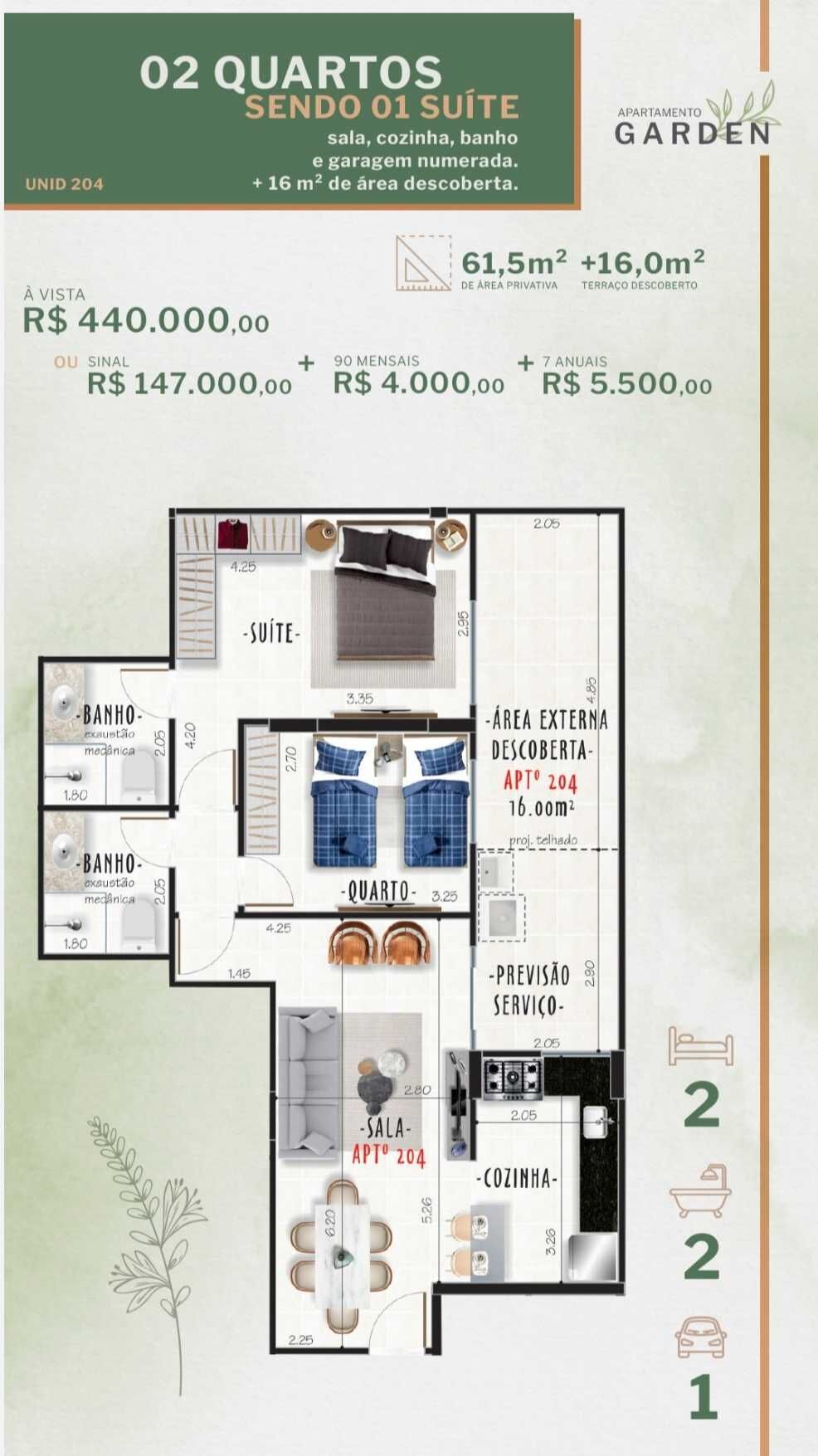Apartamento, 2 quartos, 77 m² - Foto 5