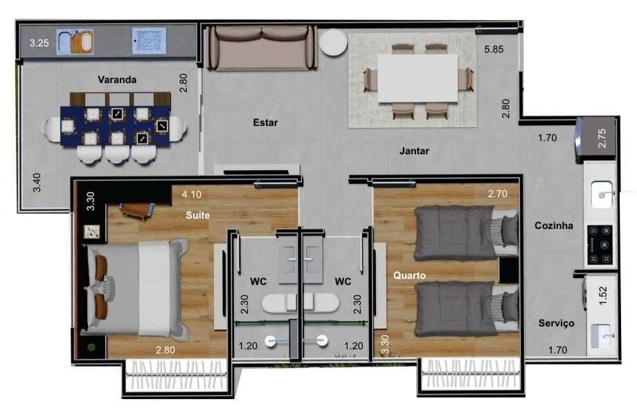 Apartamento, 2 quartos, 68 m² - Foto 5