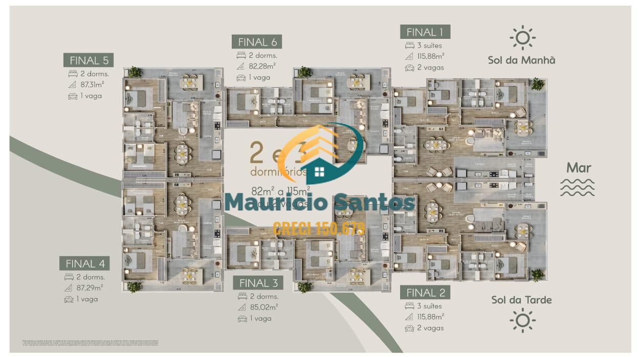 Apartamento à venda com 3 quartos, 3 suítes, 2 vagas e 115m² no Jardim Marina, Mongaguá (SP) — foto 5 de 28