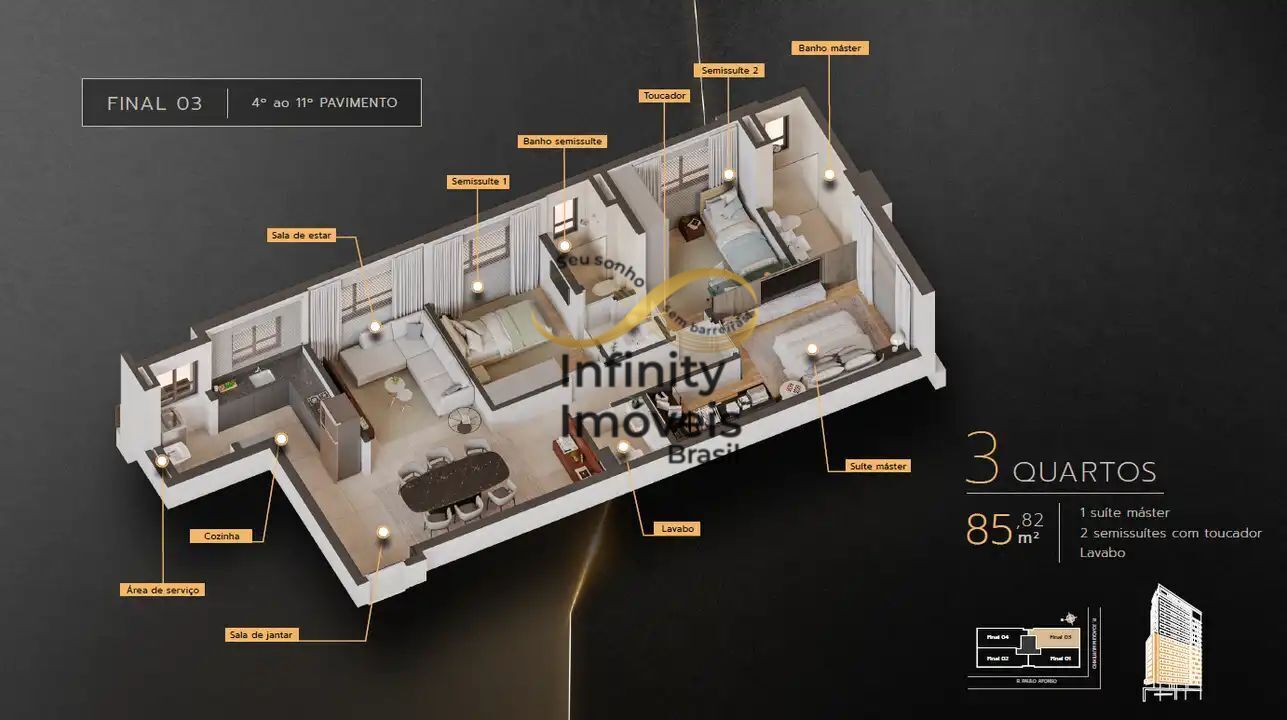 Apartamento, 3 quartos, 85 m² - Foto 41