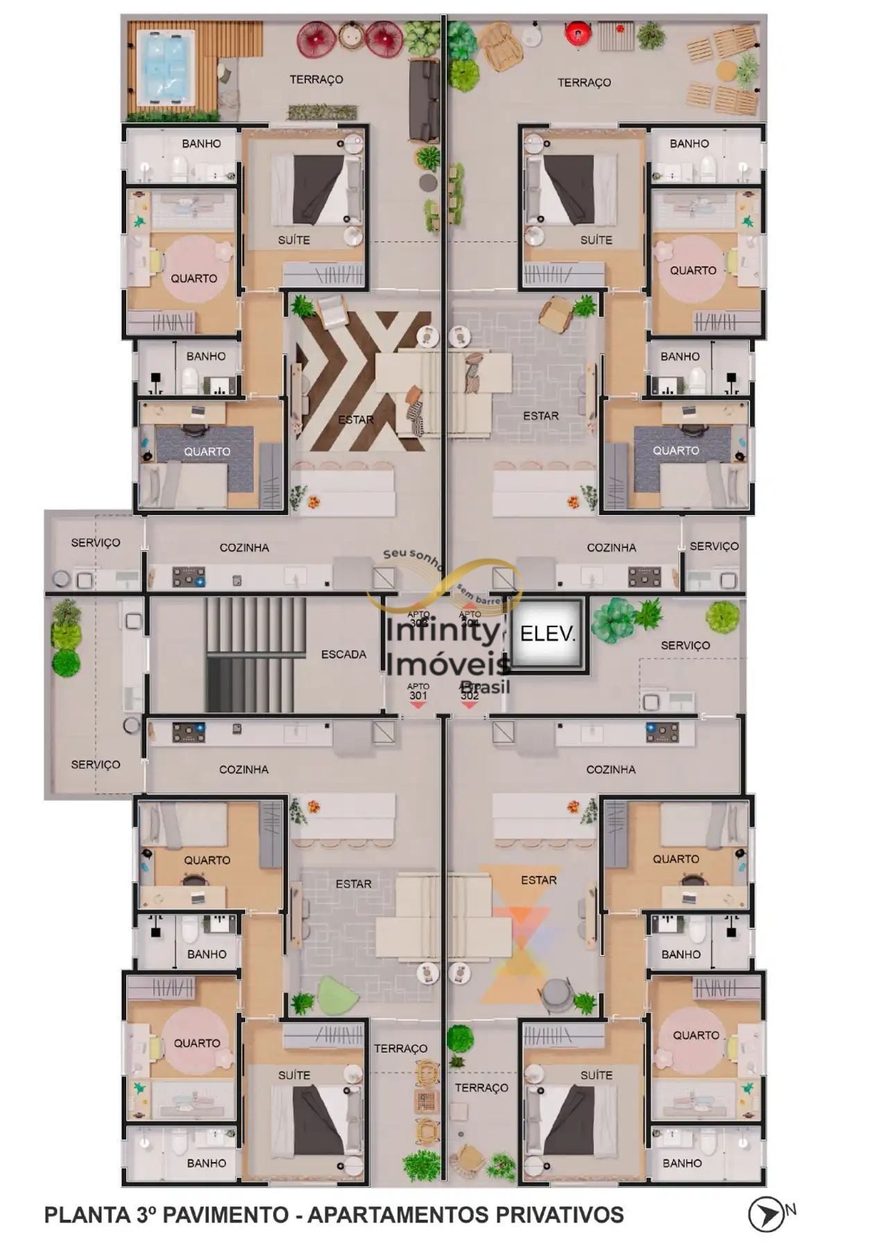 Apartamento, 3 quartos, 69 m² - Foto 50