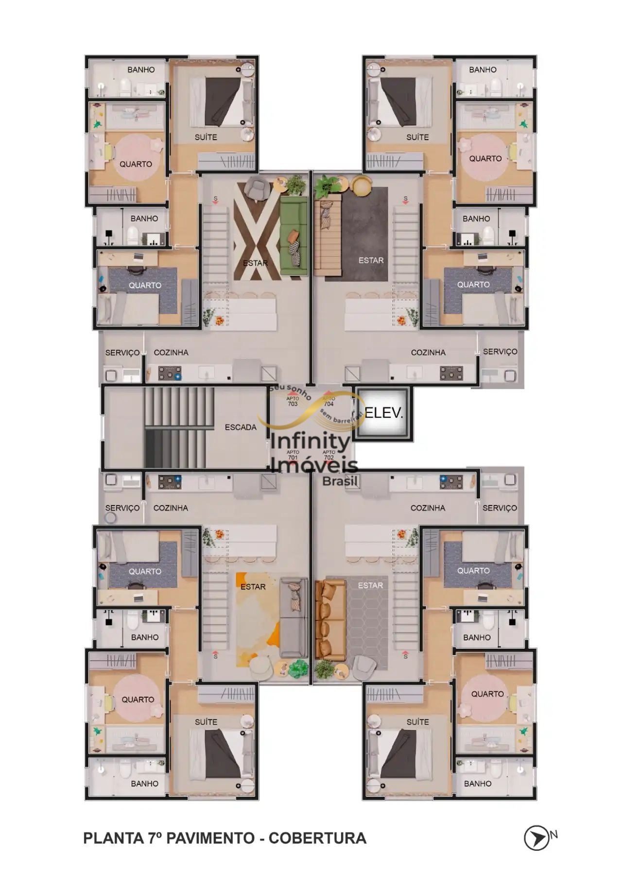 Apartamento, 3 quartos, 69 m² - Foto 47